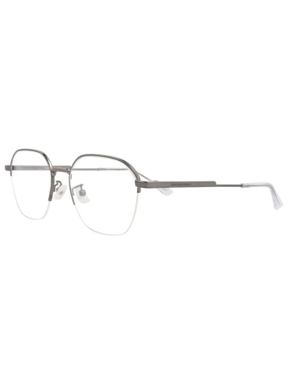 New Bottega Veneta Women's Eyeglasses Round Oval Metal Frame Mens Ruthenium